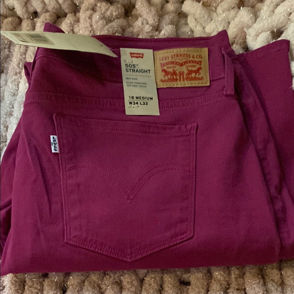 Levi's 505 Straight Jeans - Pink